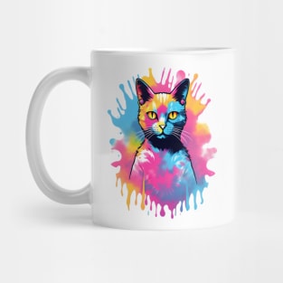 Tie Dye Cat Mug